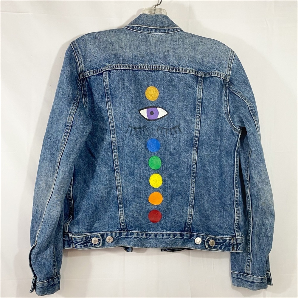GAP | Painted Denim Jacket - Picture 1 of 12